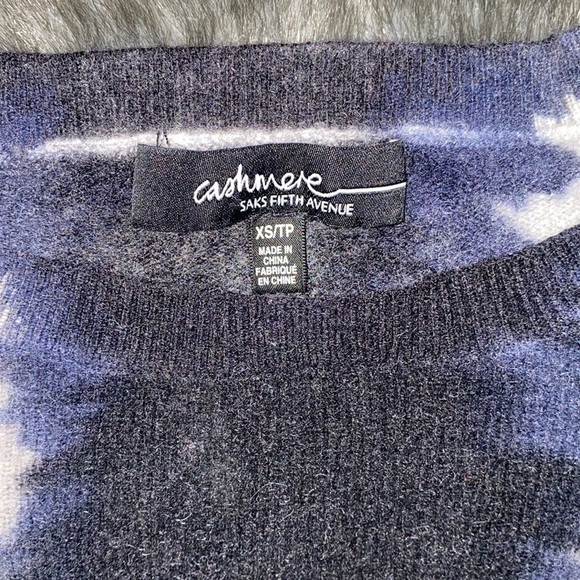 Saks 5th Avenue women’s tie dye cashmere crew  neck sweater Sz Xs - Picture 4 of 10
